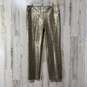 Alfani Gold Snakeskin Straight Leg Pants